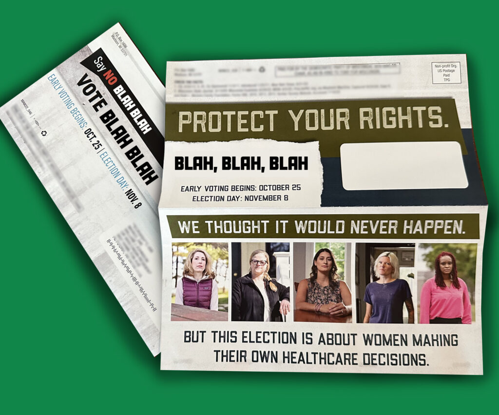 5.5x10.5 Self Mailer - Discover the visual power of this larger format in political direct mail