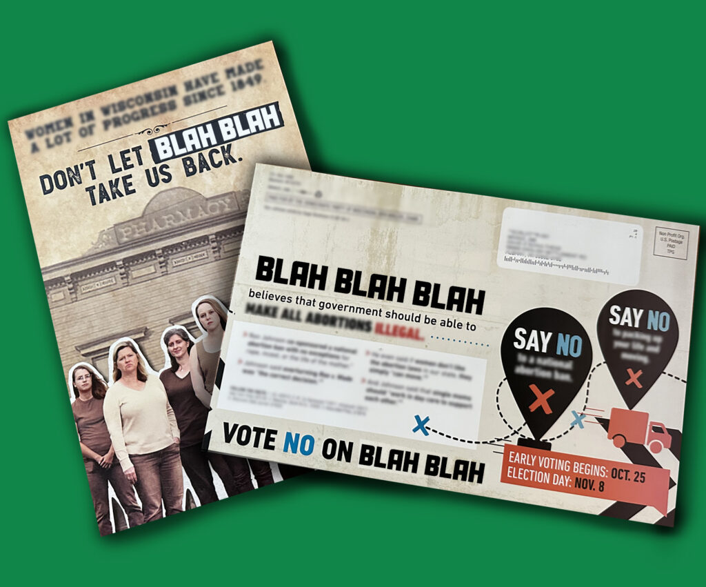 Large Postcard - Make a statement with bold visuals on this impactful political direct mail choice